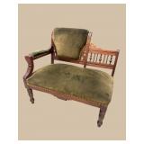 WALNUT VICTORIAN 1 ARM SETTEE