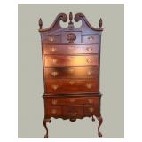 ACANTHUS CARVED SOLID MAHOGANY CHIPPENDALE HIGHBOY