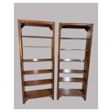 2 CHERRY OPEN BOOKCASES