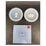 2 PC LOT OF WEDGWOOD BLUE JASPERWARE