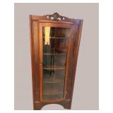 OAK CORNER BOW GLASS CHINA CABINET