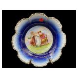 VICTORIA AUSTRIA FIGURAL PORCELAIN BOWL