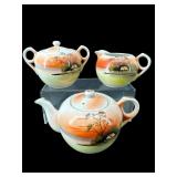 3 PC LOT HAND PAINTED NIPPON TEA SET