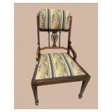 INLAID ROSEWOOD VICTORIAN CHAIR