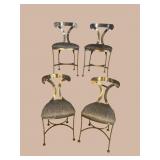 4 STEEL MODERN DESIGN CHAIRS