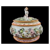 LARGE CAPODIMONTE HAND PAINTED COVERED CONSOLE