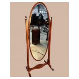 RARE TIGER MAPLE ANTIQUE BEVELED CHEVELLE MIRROR