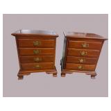 2 ETHAN ALLEN SOLID CHERRY OVERSIZED NIGHTSTANDS