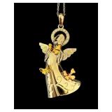 DESIGNER HALLMARK STERLING SILVER ANGEL NECKLACE;
