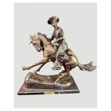 REMINGTON BRONZE SCULPTURE, 