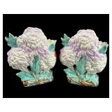 PR OF MCCOY POTTERY FLORAL VASES