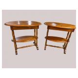 2 PINE OVAL SURRENDER TABLES