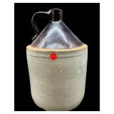 ANTIQUE 2 GALLON BLUE CLOVER MARK JUG