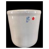 ANTIQUE STONEWARE BLUE MARK 5 GALLON CROCK