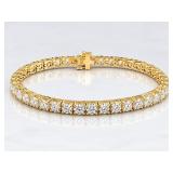 14K YG 8.75 CT DIAMOND TENNIS BRACELET
