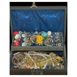 LARGE BOX OF ASSORTED COSTUME JEWELRY
