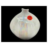 SIGNED ALKA MATTA IRIDESCENT CERAMIC BUD VASE