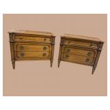2 DREXEL CHERRY 3 DRAWER STANDS