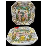 PR OF CAPODIMONTE TRINKET DISHES