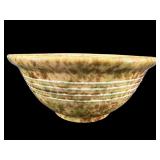SPONGEWARE WOODLAND GLAZE YELLOWWARE MIXING BOWL