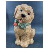 DECORATIVE CERAMIC DOG COOKIE JAR