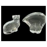 VILLEROY & BOCH AND SPODE CAT AND BEAR CRYSTAL