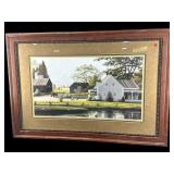 LARGE PRINT OF FARM SCENE IN FRAME