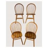 LOT OF 4 WINDSOR MAHOGANY CHAIRS