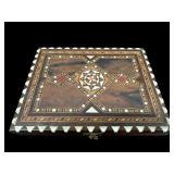 INLAID MARQUETRY FOLDING CHESS BOARD