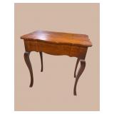 LIFT TOP MAHOGANY SILVER TABLE