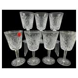 LOT OF 7 WATERFORD CRYSTAL CLARE ICE TEA STEMS