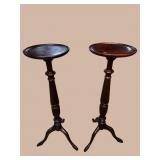 2 SOLID MAHOGANY TALL PEDESTALS