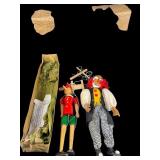 PELHAM PINOCCHIO & CLOWN WOOD PUPPET IN BOX