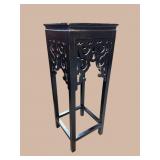EBONIZED CARVED PEDESTAL