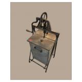 ANTIQUE METAL BUTTER CHURN