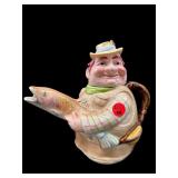 CERAMIC FISHERMAN TEA POT