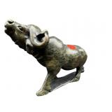 STONE CARVED BULL SCULPTURE
