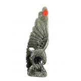 SIGNED D GATSI HAND CRAFTED FISH EAGLE STONE