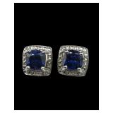 STERLING SILVER SAPPHIRE EARRINGS