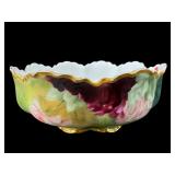 HAND PAINTED SIGNED HAVILAND FRANCE PORCELAIN BOWL