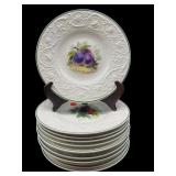 SET OF 12 ENGLISH WEDGWOOD PORCELAIN PLATES