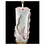 LARGE CERAMIC RUFFLED TABLE LAMP