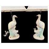 2 PEACOCK DECORATIVE TABLE LAMPS