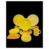 LARGE LOT OF YELLOW FIESTA CHINA