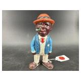 SMALL BLACK AMERICANA CAST IRON BANK
