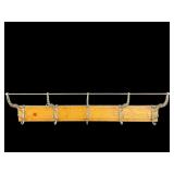 WOODEN AND METAL HANGING COAT SHELF