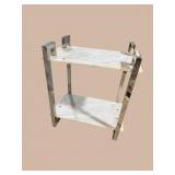 CHROME AND MARBLE MODERN DESIGN TABLE