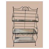 GLASS AND IRON BAKERS RACK