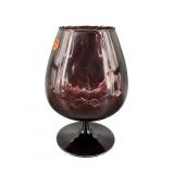 MID CENTURY EMPOLI AMETHYST OVERSIZED FOOTED