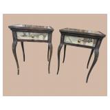2 UTTERMOST MIRRORED 1 DRAWER STANDS